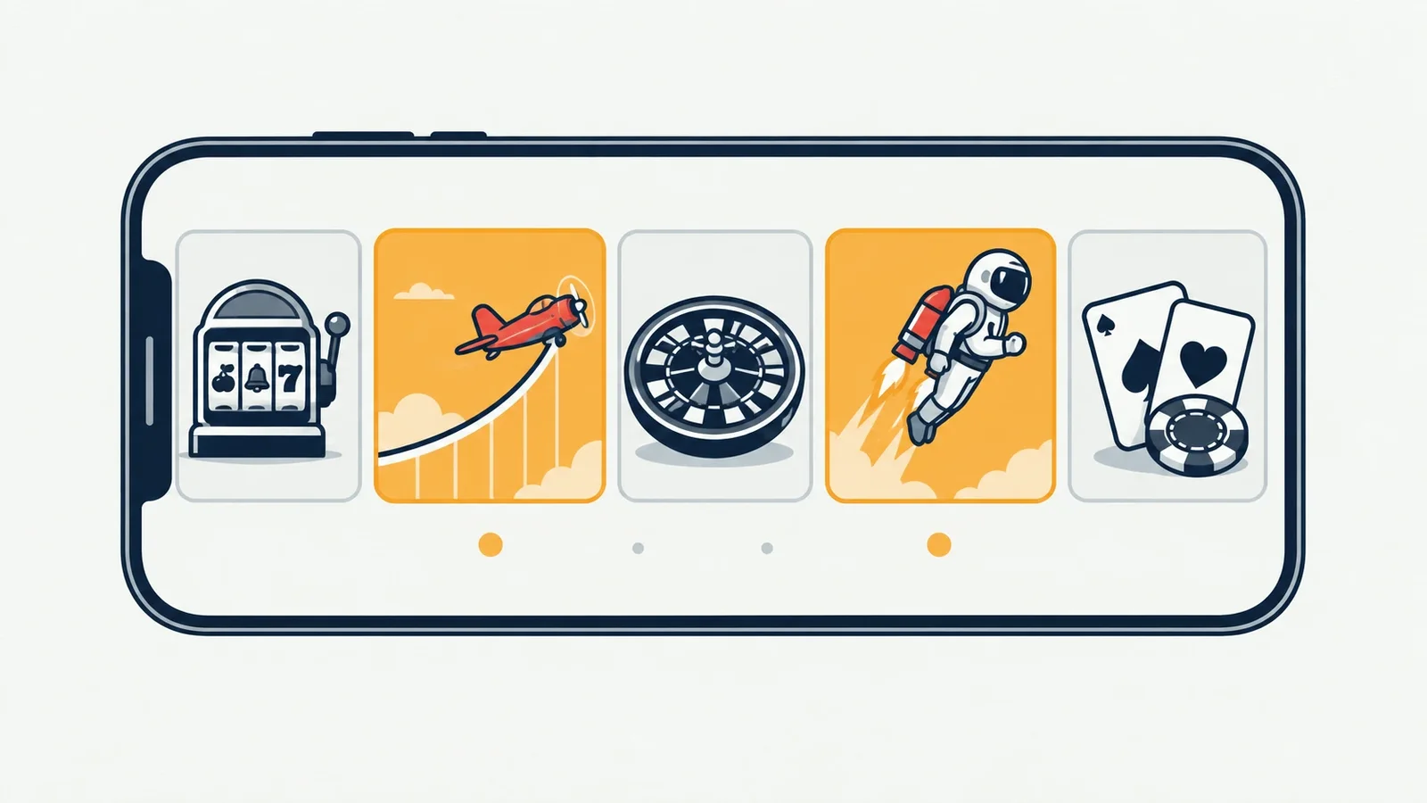 Aviator and Lucky Jet tiles side by side in a casino Fast Games tab
